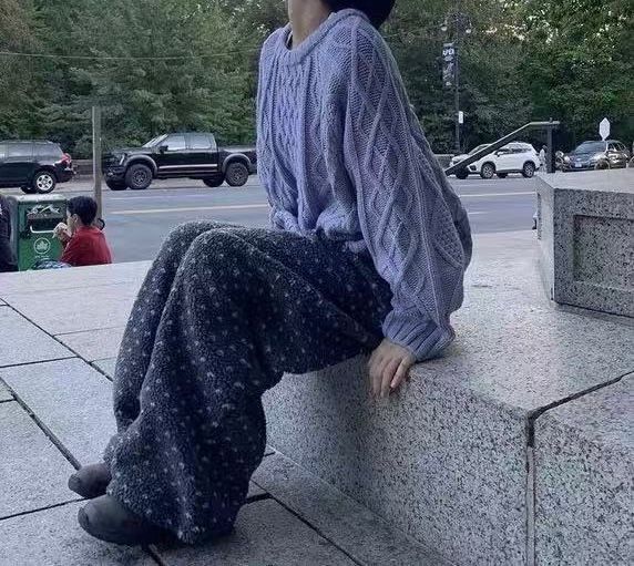 STAY HERE東大門㊣直郵女裝新品真品時尚休閑推薦休閑褲羊毛STAY HERE休閑褲