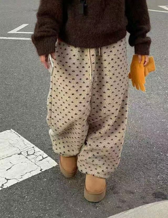 STAY HERE東大門㊣直郵女裝新品真品時尚休閑推薦休閑褲羊毛STAY HERE休閑褲