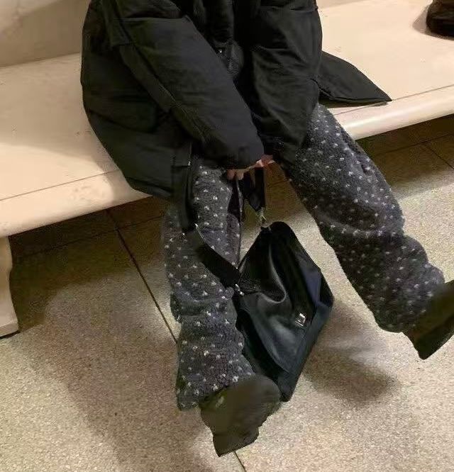 STAY HERE東大門㊣直郵女裝新品真品時尚休閑推薦休閑褲羊毛STAY HERE休閑褲