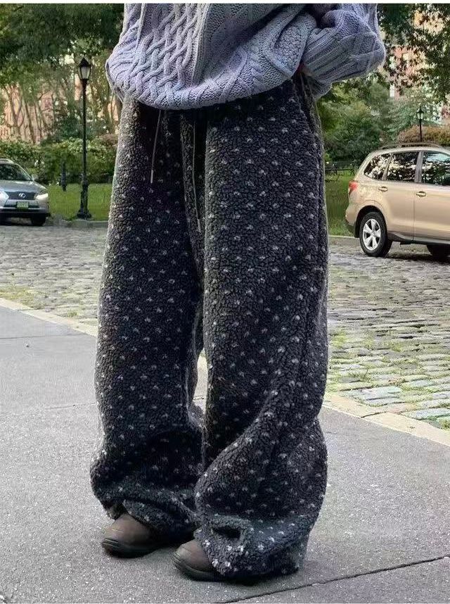 STAY HERE東大門㊣直郵女裝新品真品時尚休閑推薦休閑褲羊毛STAY HERE休閑褲圖色2