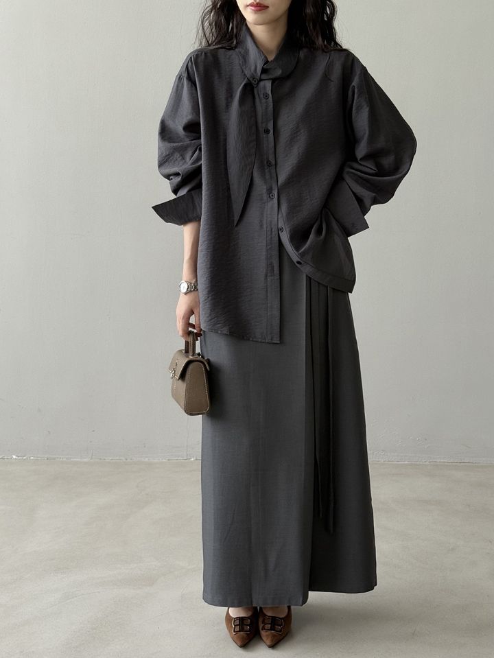 STAY HERE東大門㊣直郵女裝新品熱賣25秋冬襯衫蕾絲衫圍巾STAY HERE襯衫/蕾絲衫