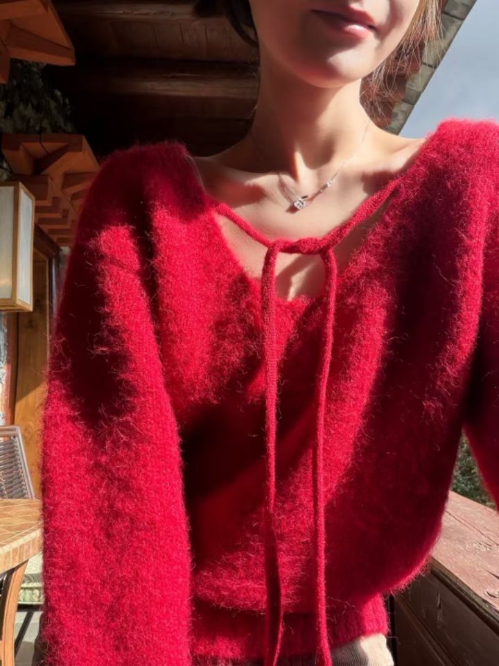 STAY HERE東大門㊣代購女士新款時尚人氣真品職業針織衫雙面STAY HERE針織衫