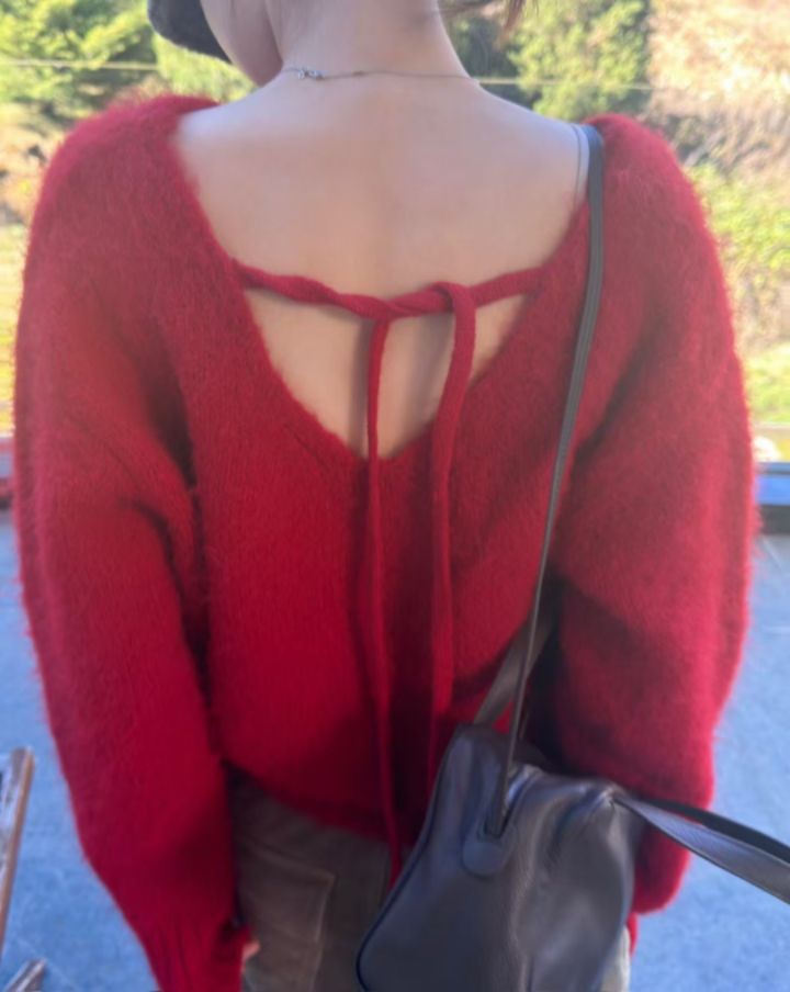 STAY HERE東大門㊣代購女士新款時尚人氣真品職業針織衫雙面STAY HERE針織衫