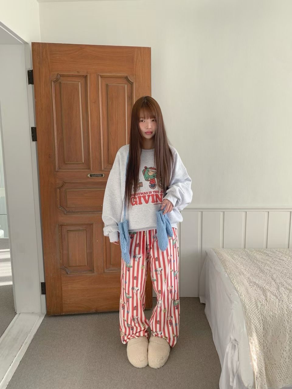 RAMIJ-라미제이-T韓國代購㊣女士新款25秋冬時尚真品休閑褲RAMIJ-라미제이-T休閑褲