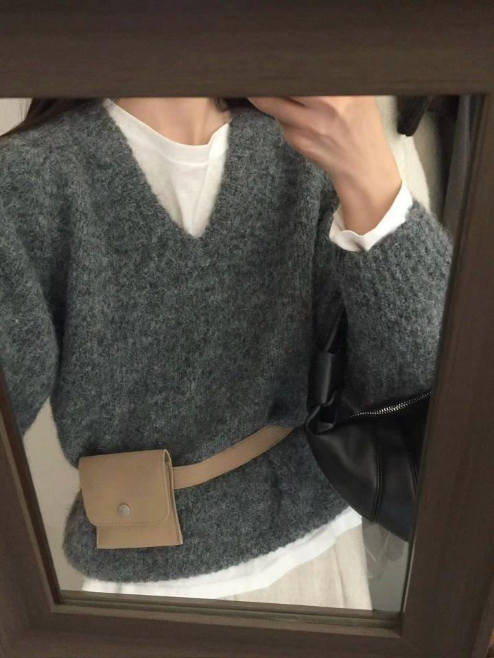 STAY HERE韓國直郵㊣女士新款時尚人氣推薦職業熱賣針織衫STAY HERE針織衫