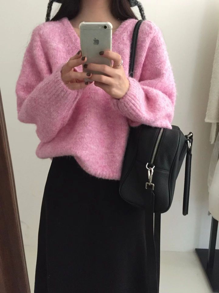 STAY HERE韓國直郵㊣女士新款時尚人氣推薦職業熱賣針織衫STAY HERE針織衫