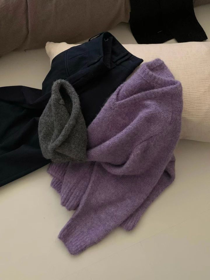 STAY HERE韓國直郵㊣女士新款時尚人氣推薦職業熱賣針織衫STAY HERE針織衫