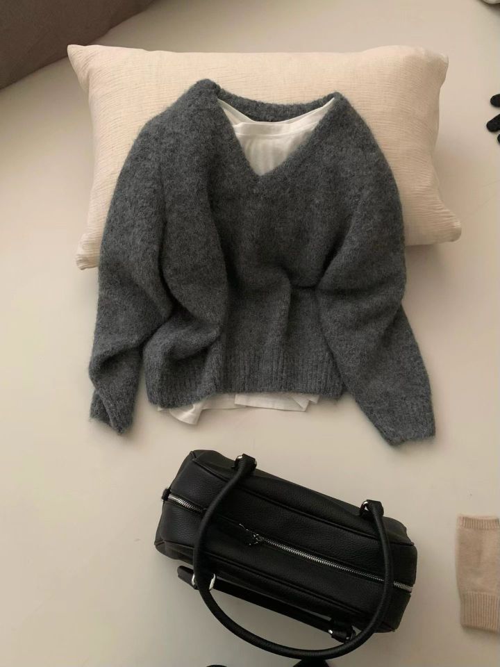 STAY HERE韓國直郵㊣女士新款時尚人氣推薦職業熱賣針織衫STAY HERE針織衫圖色3