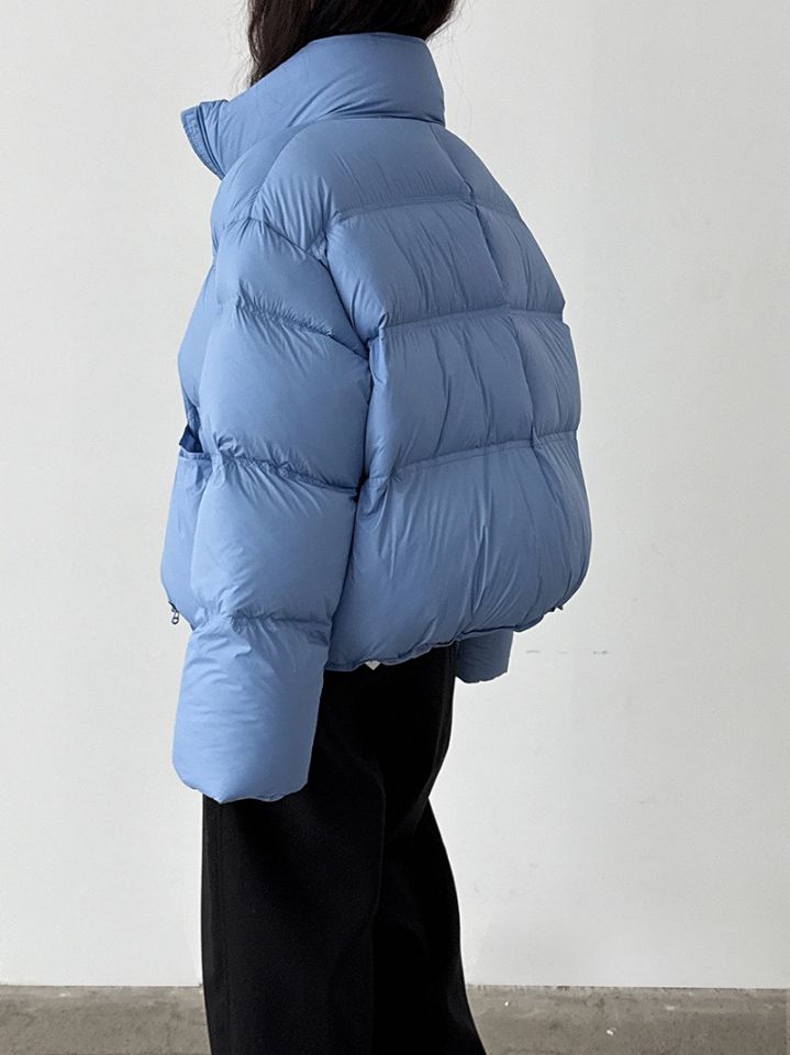 STAY HERE東大門㊣實拍女士新品人氣時尚短款羽絨服填充絨STAY HERE短款羽絨服