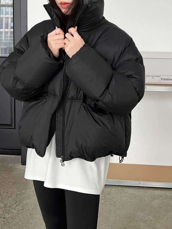 STAY HERE東大門㊣實拍女士新品人氣時尚短款羽絨服填充絨STAY HERE短款羽絨服