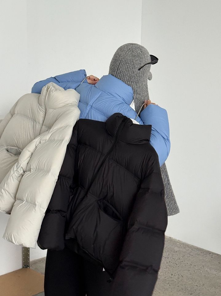 STAY HERE東大門㊣實拍女士新品人氣時尚短款羽絨服填充絨STAY HERE短款羽絨服