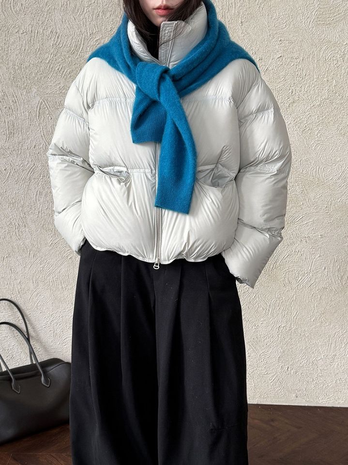 STAY HERE東大門㊣實拍女士新品人氣時尚短款羽絨服填充絨STAY HERE短款羽絨服