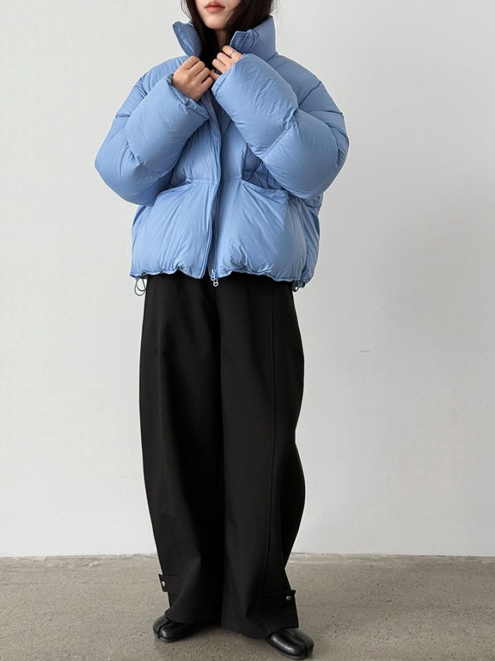 STAY HERE東大門㊣實拍女士新品人氣時尚短款羽絨服填充絨STAY HERE短款羽絨服