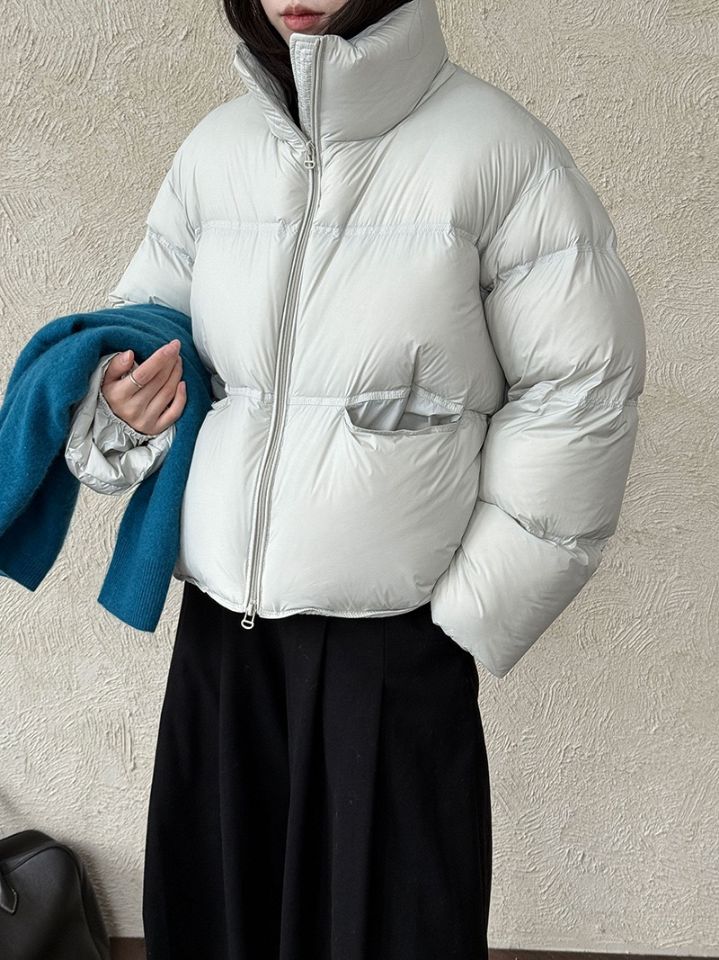 STAY HERE東大門㊣實拍女士新品人氣時尚短款羽絨服填充絨STAY HERE短款羽絨服圖色2