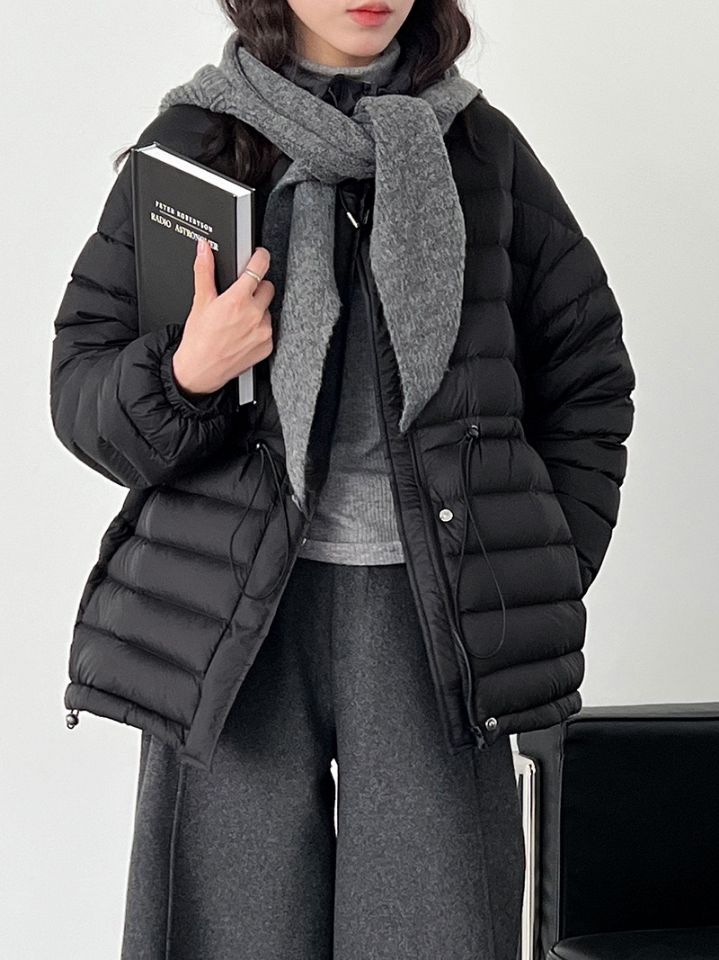 STAY HERE東大門㊣實拍女裝新款人氣職業短款羽絨服填充絨STAY HERE短款羽絨服