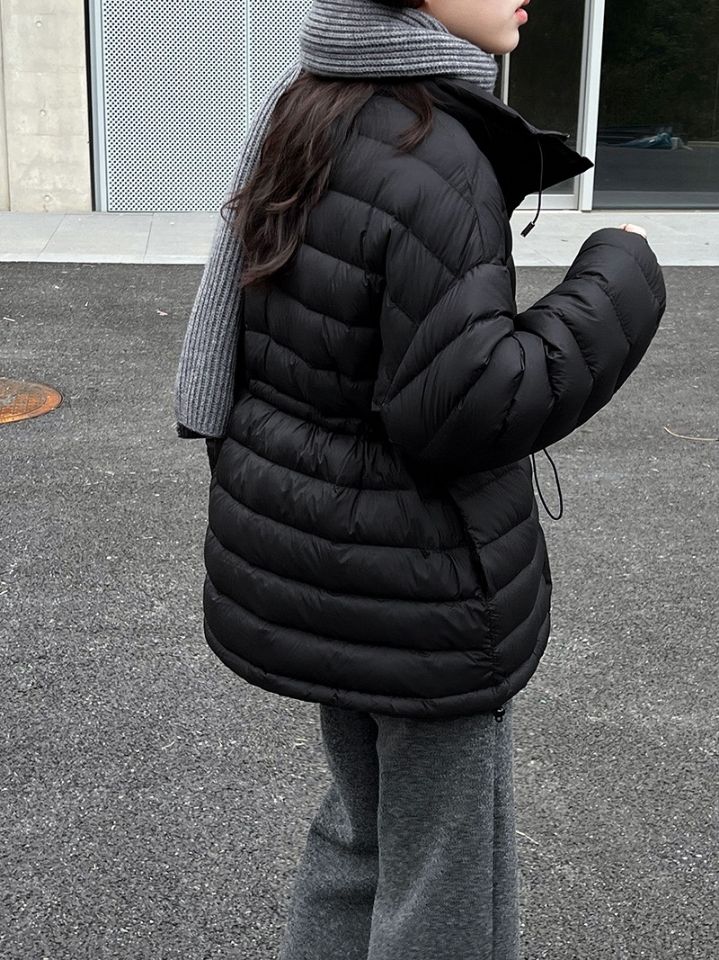 STAY HERE東大門㊣實拍女裝新款人氣職業短款羽絨服填充絨STAY HERE短款羽絨服