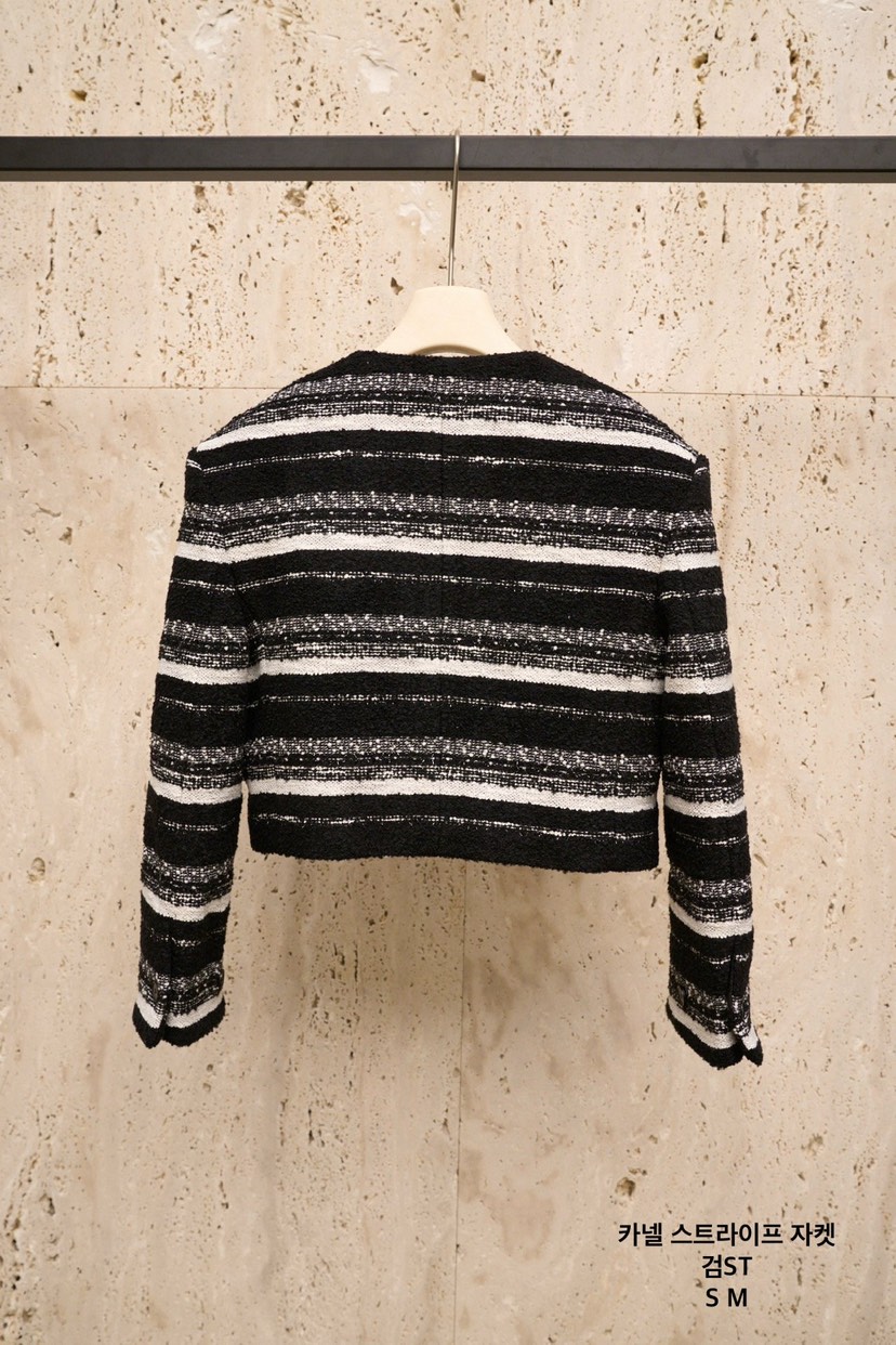 BLOSSOM韓國代購㊣女裝新品休閑時尚推薦職業25秋冬夾克條紋BLOSSOM夾克