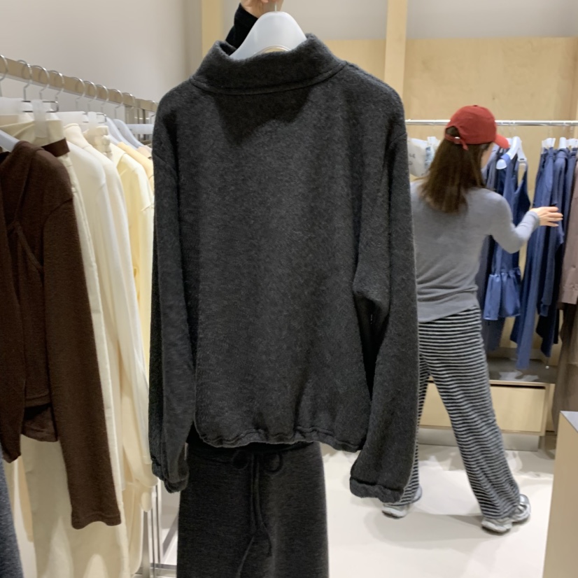 DEUO韓國代購㊣女士新品推薦人氣時尚熱賣真品25秋冬衛衣抓絨DEUO衛衣