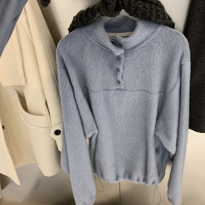 DEUO韓國代購㊣女士新品推薦人氣時尚熱賣真品25秋冬衛衣抓絨DEUO衛衣圖色2