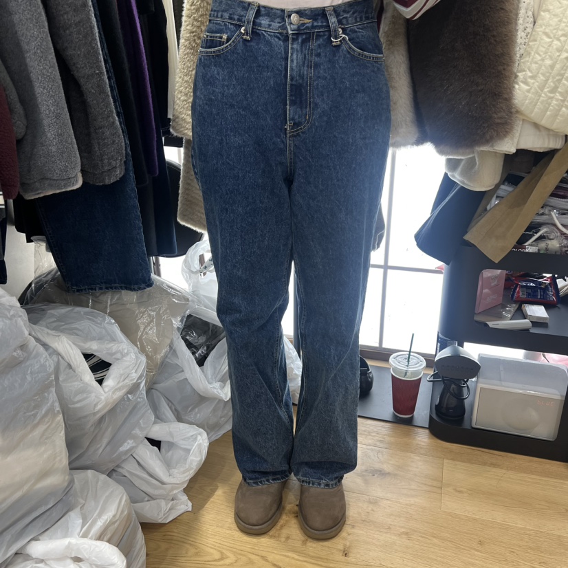 FLAT東大門㊣直郵女裝新品時尚熱賣休閑職業人氣真品牛仔褲FLAT牛仔褲圖色1