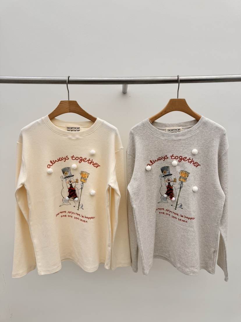 THORE韓國直郵㊣女裝新款職業真品推薦25秋冬時尚人氣長袖T恤THORE長袖T恤