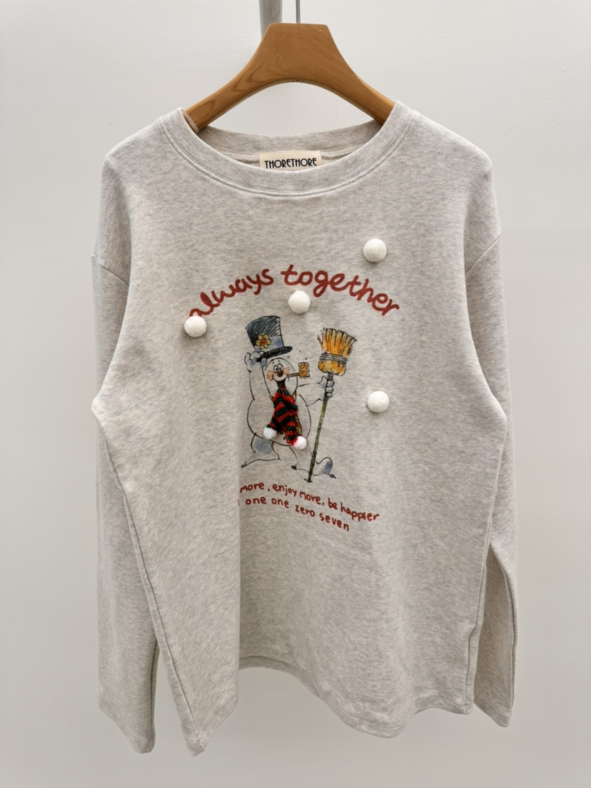 THORE韓國直郵㊣女裝新款職業真品推薦25秋冬時尚人氣長袖T恤THORE長袖T恤圖色2