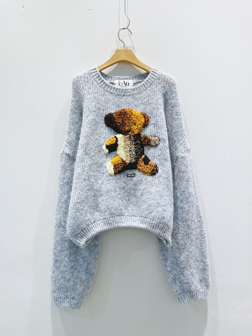 IAAN韓國直郵㊣女士新品推薦熱賣真品25秋冬人氣職業針織衫iaAn針織衫圖色1