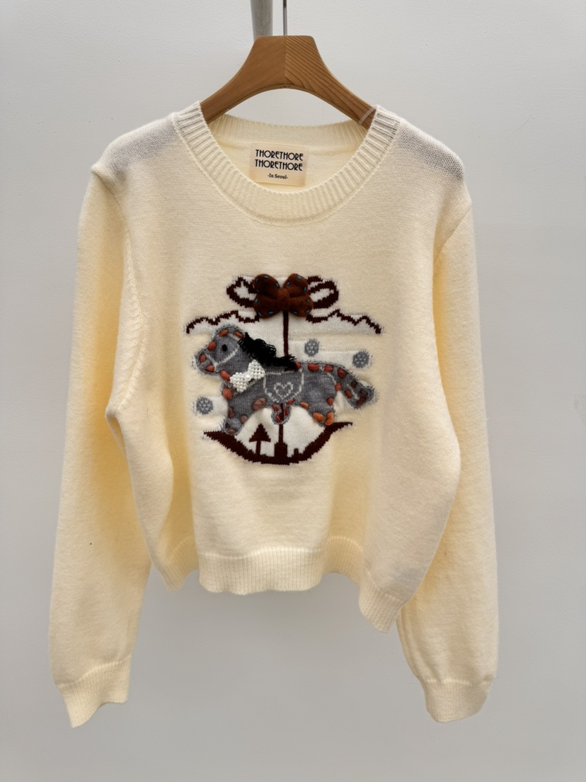 THORE東大門㊣實拍女裝新品25秋冬時尚推薦真品職業人氣針織衫THORE針織衫圖色1