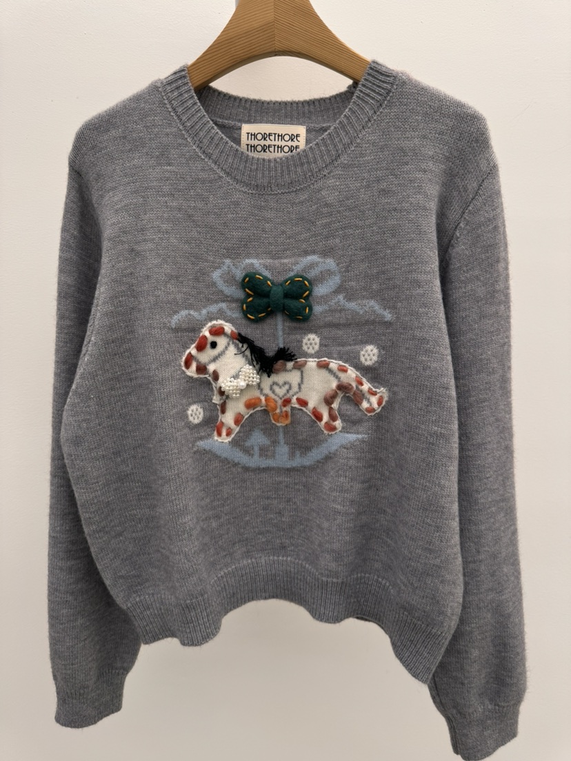 THORE東大門㊣實拍女裝新品25秋冬時尚推薦真品職業人氣針織衫THORE針織衫圖色2