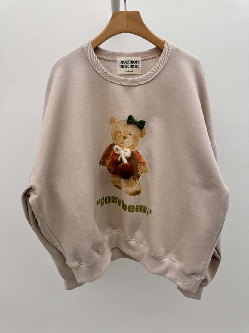 THORE韓國代購㊣女裝新款推薦真品熱賣25秋冬時尚人氣休閑衛衣THORE衛衣圖色2