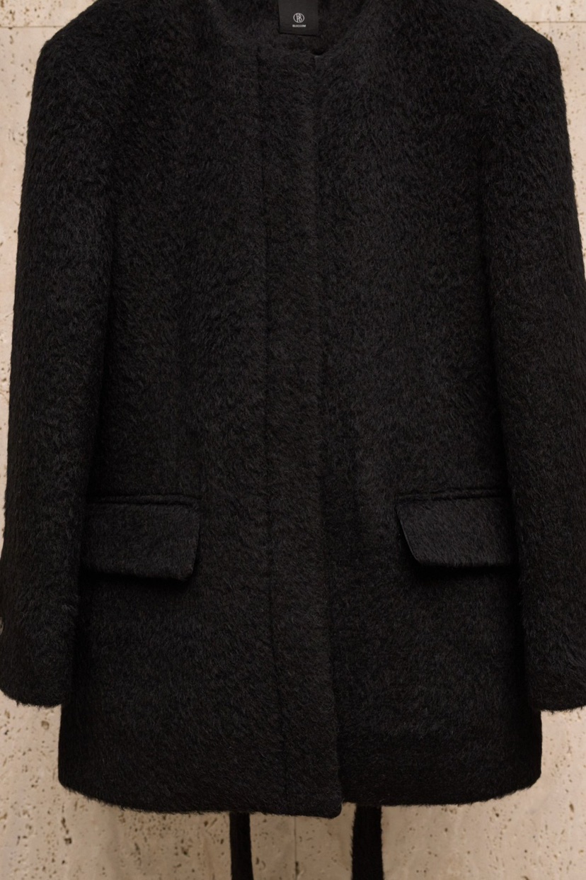 BLOSSOM韓國代購㊣女士新品時尚熱賣推薦25秋冬短款大衣含腰帶BLOSSOM短款大衣