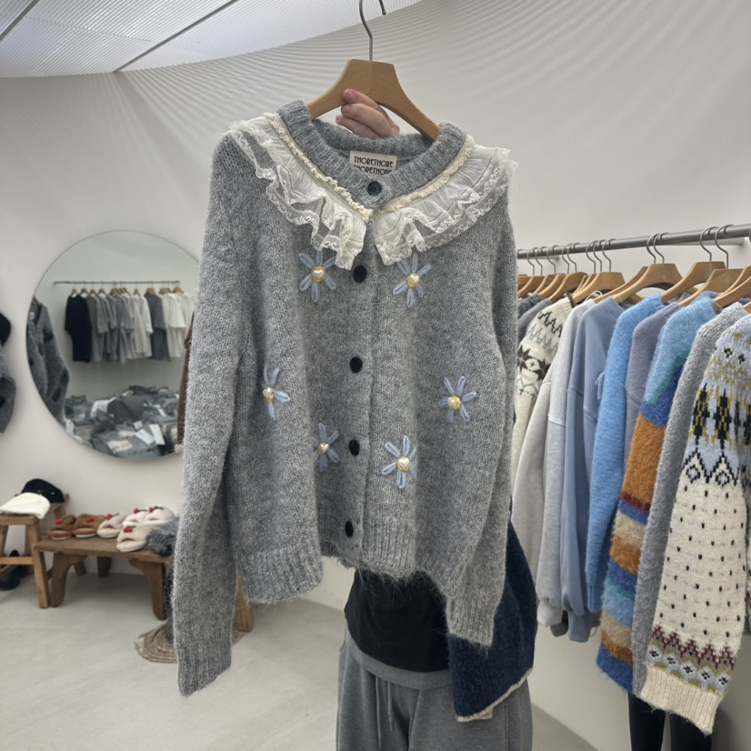 THORE韓國代購㊣女士新品休閑熱賣真品25秋冬時尚職業人氣毛衣THORE毛衣圖色2