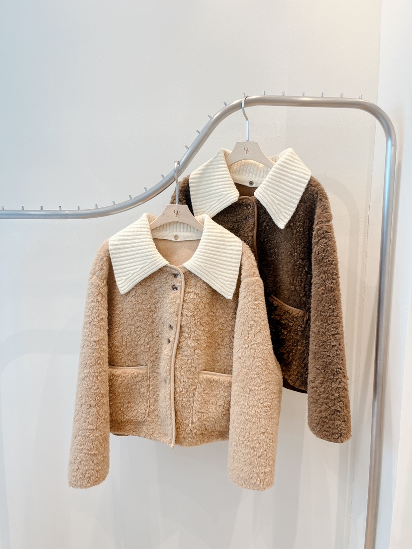 OVE韓國直郵㊣女裝新款人氣職業真品時尚推薦休閑25秋冬夾克羊毛OVE夾克