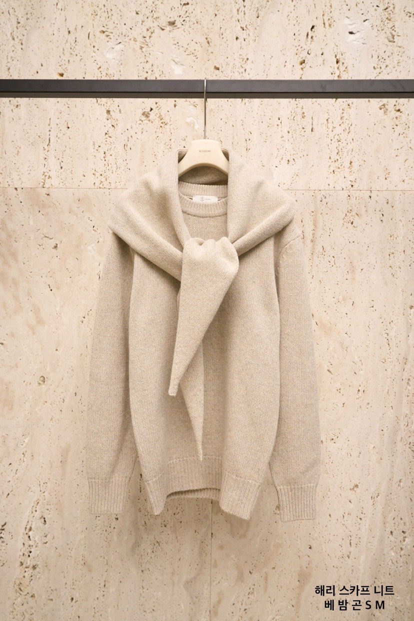 BLOSSOM東大門㊣直郵女裝新款推薦人氣休閑職業熱賣毛衣含圍巾BLOSSOM毛衣圖色1