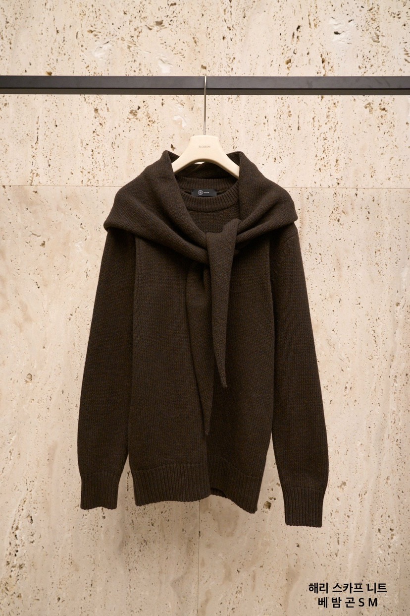 BLOSSOM東大門㊣直郵女裝新款推薦人氣休閑職業熱賣毛衣含圍巾BLOSSOM毛衣圖色2