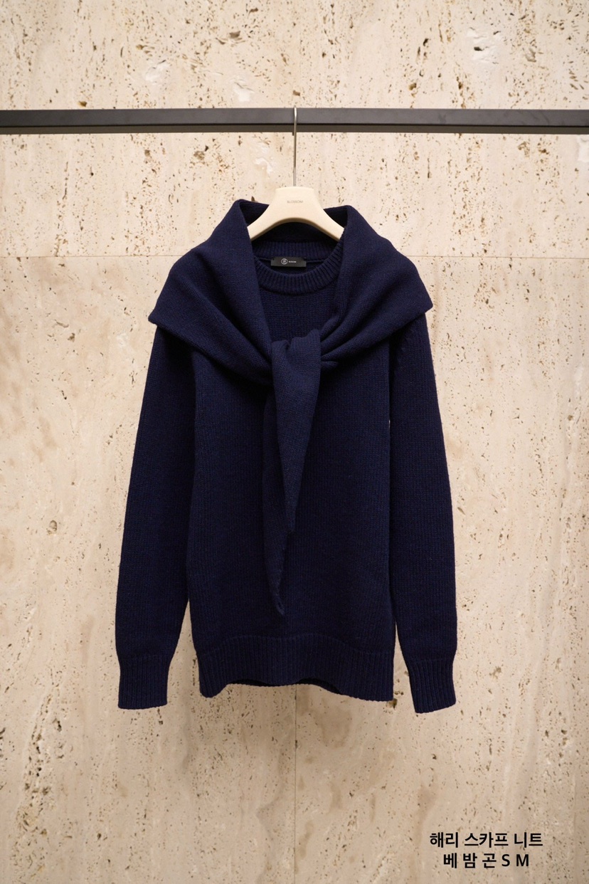 BLOSSOM東大門㊣直郵女裝新款推薦人氣休閑職業熱賣毛衣含圍巾BLOSSOM毛衣圖色3