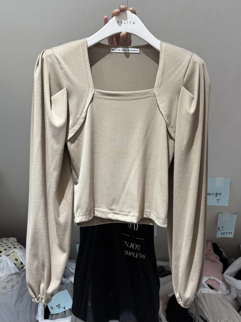 BELITA-L韓國代購㊣女士新款真品職業人氣休閑時尚長袖T恤BELITA-L長袖T恤圖色2