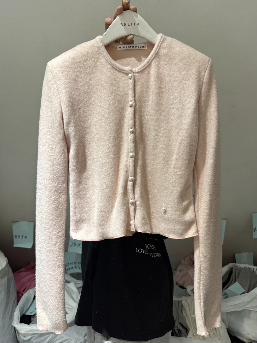 BELITA-L韓國代購㊣女裝新品休閑熱賣時尚職業針織衫開衫棉BELITA-L針織衫圖色3