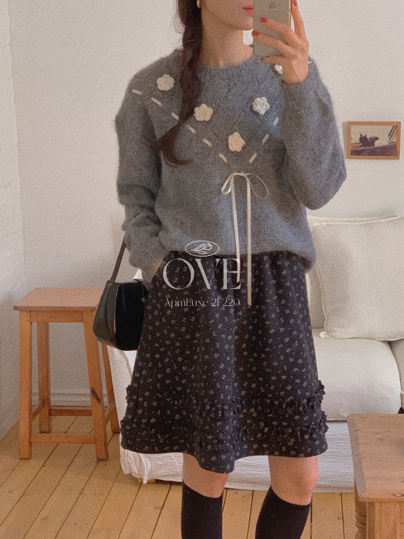 OVE東大門㊣代購女士新款25秋冬休閑真品熱賣人氣半身裙中短裙OVE半身裙/中短裙