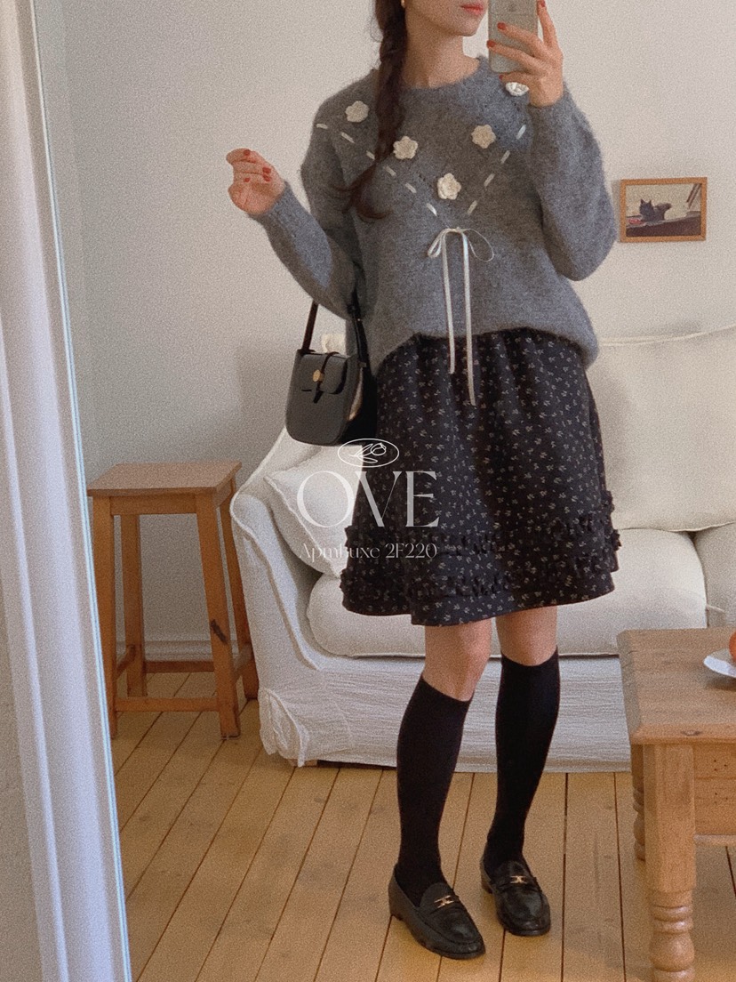 OVE東大門㊣代購女士新款25秋冬休閑真品熱賣人氣半身裙中短裙OVE半身裙/中短裙