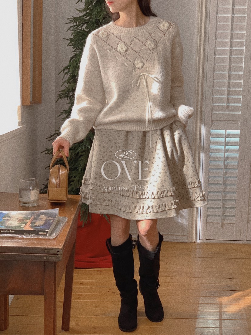 OVE東大門㊣代購女士新款25秋冬休閑真品熱賣人氣半身裙中短裙OVE半身裙/中短裙