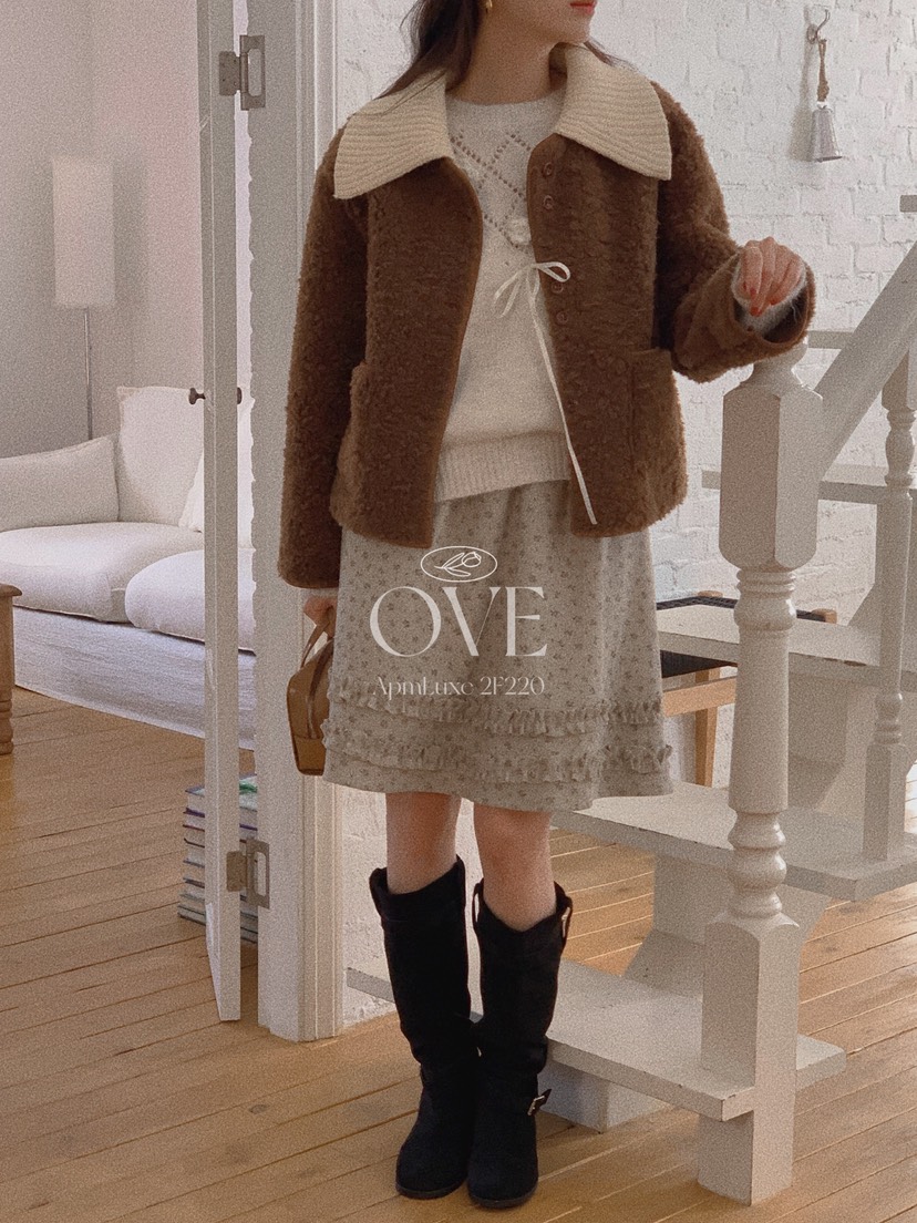 OVE東大門㊣代購女士新款25秋冬休閑真品熱賣人氣半身裙中短裙OVE半身裙/中短裙