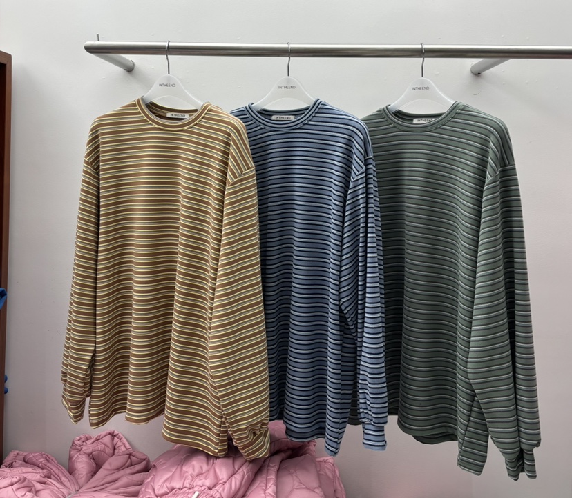 INTHEEND韓國直郵㊣女裝新款25秋冬時尚人氣真品職業長袖T恤INTHEEND長袖T恤