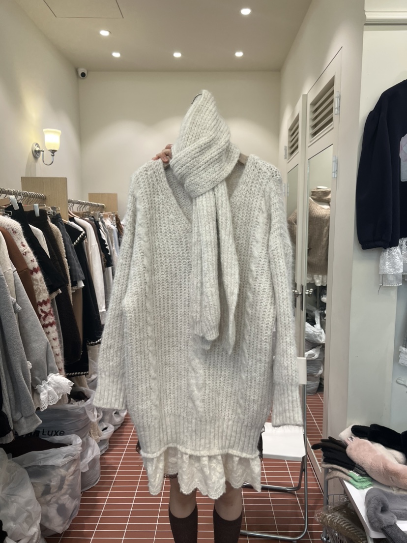 BE&amp;BE韓國直郵㊣女裝新品休閑真品時尚職業連衣裙含圍巾BE&be連衣裙圖色2