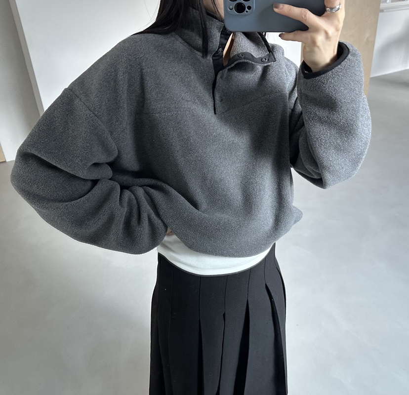 MOMENT東大門㊣代購女裝新品職業25秋冬推薦熱賣人氣衛衣抓絨MOMENT/RECOVER衛衣