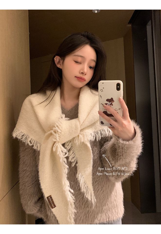 N3東大門㊣代購女士新品人氣推薦休閑25秋冬時尚職業圍巾披肩N3圍巾/披肩