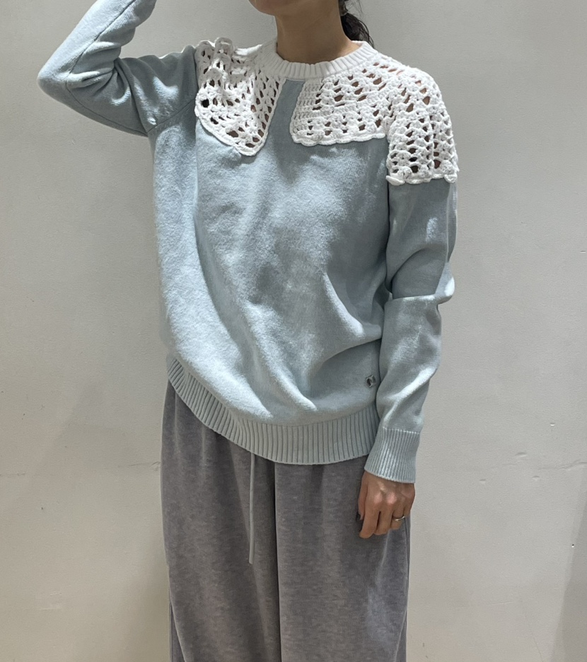 NEOUL韓國代購㊣女士新品25秋冬時尚推薦人氣熱賣休閑針織衫NEOUL/ahin雙領標簽針織衫