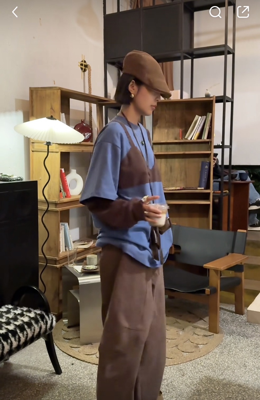 INTHEEND東大門㊣直郵女士新款真品時尚職業長袖T恤假兩件雙層INTHEEND長袖T恤