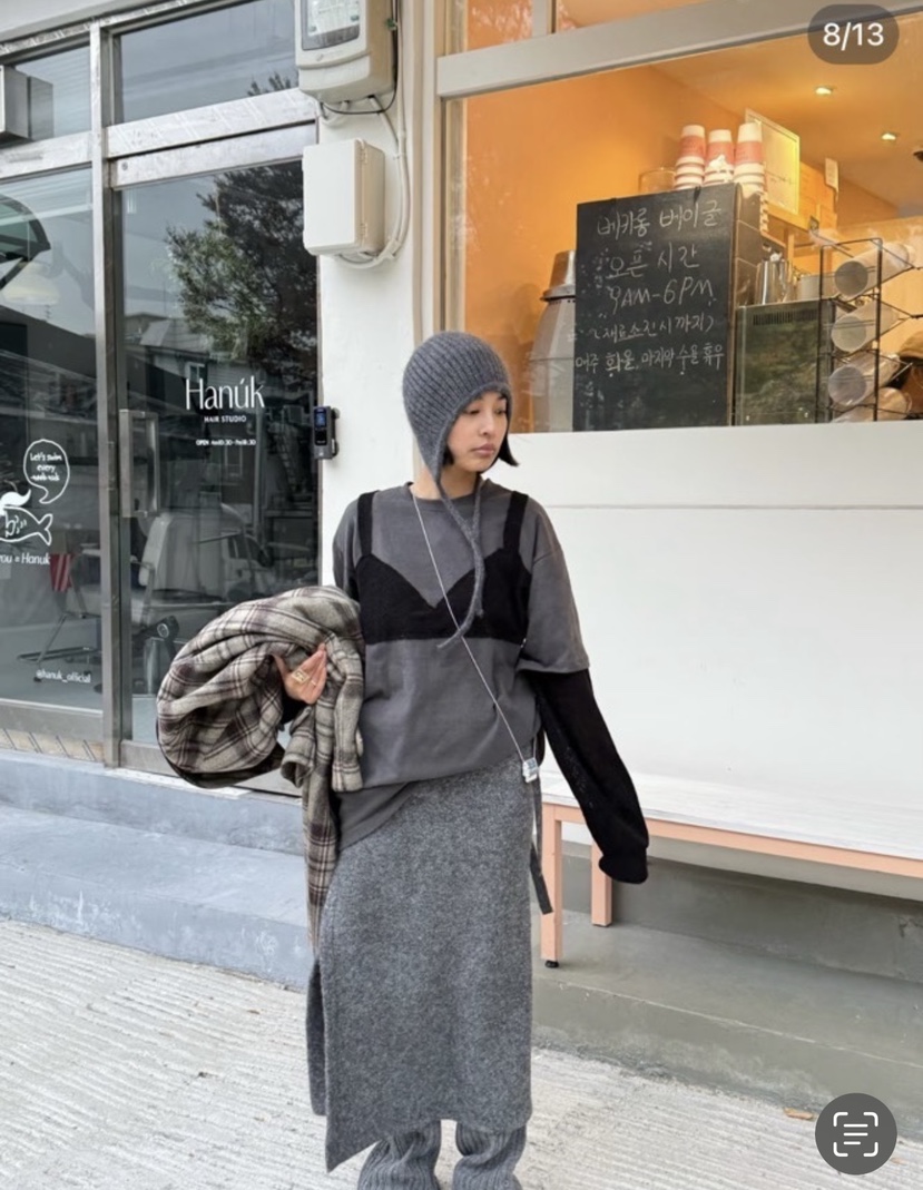 INTHEEND東大門㊣直郵女士新款真品時尚職業長袖T恤假兩件雙層INTHEEND長袖T恤