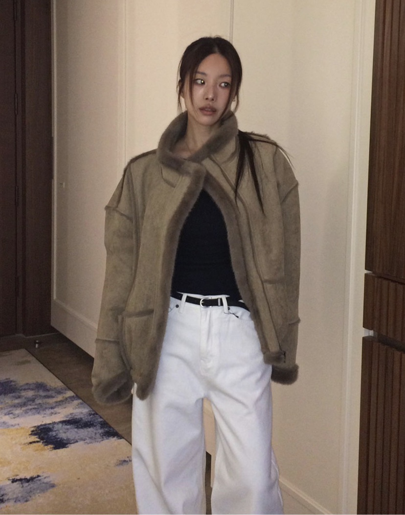 EOMPIT韓國代購㊣女士新款人氣時尚25秋冬職業休閑推薦夾克EOMPIT夾克